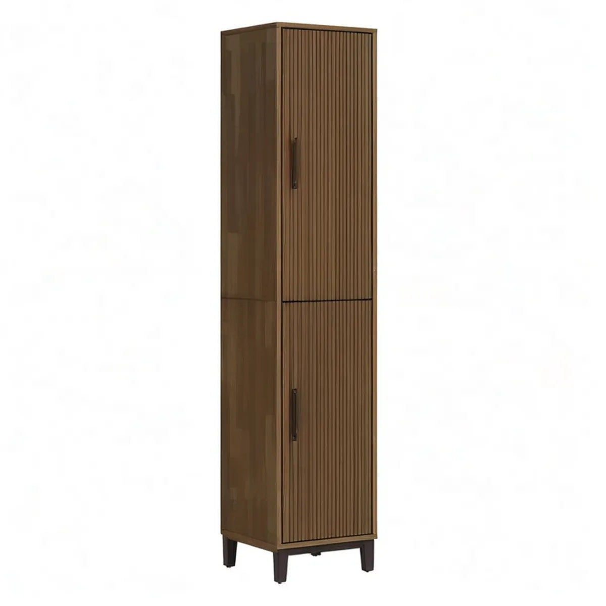 Wysoka szafka 60 × 40 × 190 cm z płyty MDF, orzechowa