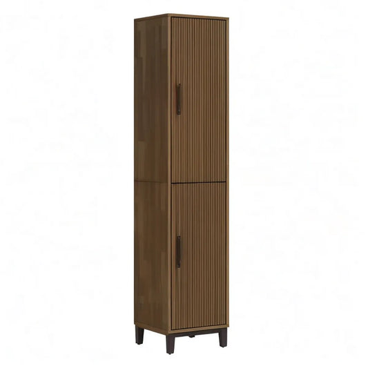 Wysoka szafka 60 × 40 × 190 cm z płyty MDF, orzechowa