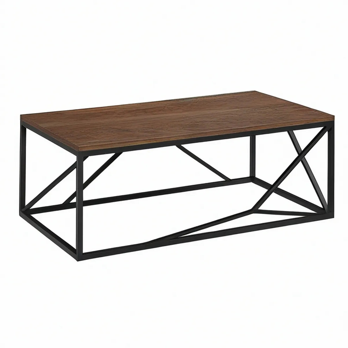 Prostokątny stolik kawowy 100 x 50 x 45 cm orzechowo-czarny