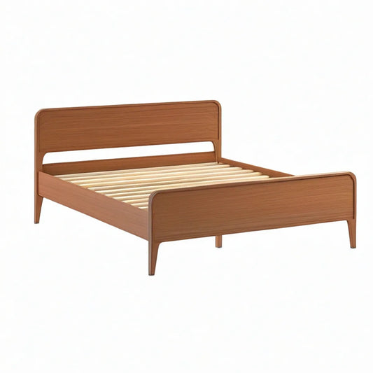 Rama łóżka 160 x 200 cm z płyty MDF w okleinie orzechowej, brązowa